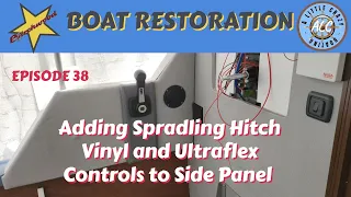 Ep38 #boatrestoration Birchwood 22 side panelling vinyl covering remotes & speaker