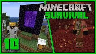 Minecraft - pierwsza wizyta w Netherze i Pigliny Zombie | Minecraft 1.19 Survivalowy Poradnik 10