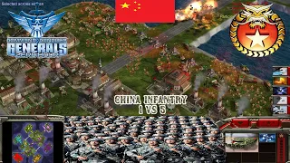 C&C Generals Zero Hour China Infantry 1 vs 5 Hard Generals (Bay Of Pigs) 5K GOLD 306 WIN