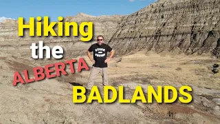 Hiking the Alberta Badlands.