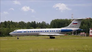 Туполев Ту-134 RF-94296, руление и взлет в Мигалово