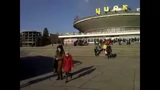Автобусы у Запорожского Цирка 20 02 2015