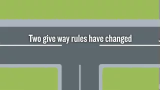 The give way rule for uncontrolled T-intersections has changed