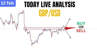 TODAY LIVE ANALYSIS GBP/USD || 12/02/24 || SIMPLE TECHNICAL ANALYSIS || #forexfactory