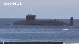 Атомный подводный крейсер «Юрий Долгорукий»  произвёл залп четырёх баллистических ракет «Булава»