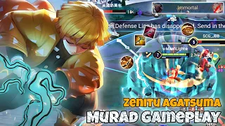 Murad Jungle Pro Gameplay | Best Skin Zenitsu Agatsuma | Arena of Valor Liên Quân mobile CoT