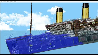 RMS Titanic sinks but the interior is exposed - RMS Titanic | Floating Sandbox