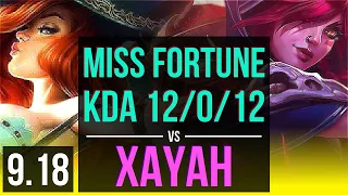 MISS FORTUNE & Lulu vs XAYAH & Rakan (ADC) | KDA 12/0/12, 1.1M mastery points | NA Diamond | v9.18