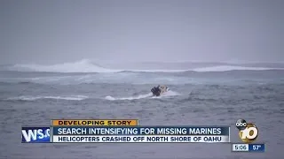 Search intensifying for Marines missing after Hawaii helicopter crash