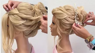 Updo hairstyle for wedding 2022. Hairstyle tutorial