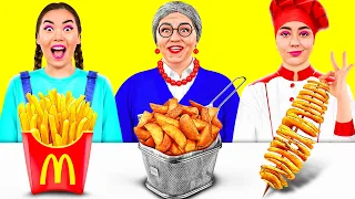 Reto De Cocina Yo vs Abuela | Hacks y Trucos de Cocina por KaZaZa Challenge