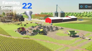 Tornado Strikes Farm!! Lost A Barn And All The Trees!! (Modern Day Series) FS22