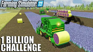 I Made MILLIONS turning LAVENDER into BALES | BROKE to $1 BILLION | Farming Simulator 22
