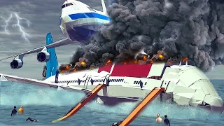 Flew Into The BERMUDA TRIANGLE - Control System Failure! Landings In Water Besiege Plane Crash