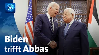 Nahost-Reise: US-Präsident Biden spricht mit Palästinenserpräsident Mahmud Abbas