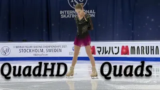 Alexandra TRUSOVA. Quads! World Championships 2021. Free Program | HD1440p