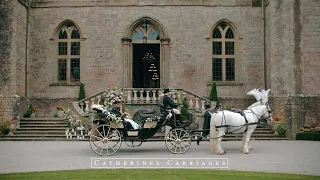 Catherines Carriages // A wedding arrival by horse and carriage //