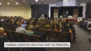 Community shows up for funeral of Hart Principal after his sudden passing
