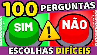 ✔️❌ SIM ou Não? Escolha um botão TikTok! ⚠️ ESCOLHAS DIFÍCEIS !!! ⚠️ | 100 PERGUNTAS| Quiz #buuquiz