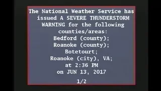 SVR EAS - The Weather Channel [COX 17 WEATH] 06-13-17 Roanoke, VA