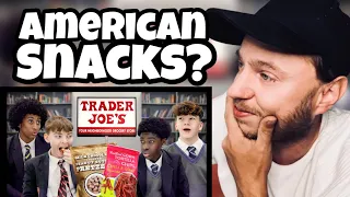 Brit Reacts to British Highschoolers try Trader Joe's for the first time! Jolly