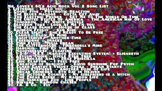 Mr. Love's 60's Acid Rock Vol 2 Songlist