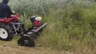 Mulcher setup for back driving