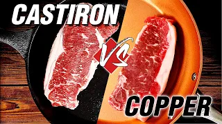 Cast Iron Skillet vs Copper Pan Steak Experiment - What COOKS the BEST STEAK