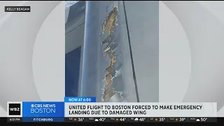 Damaged wing forces United flight to Boston to make emergency landing