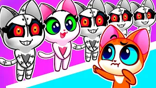 Where Is My Sister Lucy?🙀 Real Cat VS Copy Cat 🌟 Cute Cartoon with Cats by Purr-Purr Stories