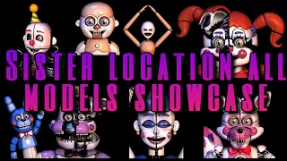 (FNAF Sister Location C4D) MOST ACCURATE MODELS - ALL ANIMATRONICS SHOWCASE(models by Scott Cawthon)