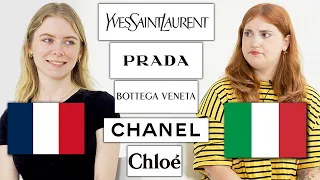 French and Italian LUXURY BRANDS Pronunciation Comparison!!