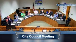 City Council Meeting August 2, 2021 | Napoleon, Ohio