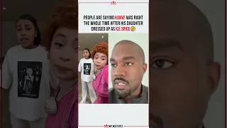 Kanye react to his daughter North West dressing as Ice Spice 👀🤔 #kimkardashian  #viral #shortvideo