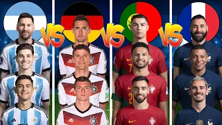 Argentina 🆚 Germany 2014 🆚 Portugal 🆚 France 🔥 (Messi, Ronaldo, Klose, Mbappe, Benzema)  🔥🔥