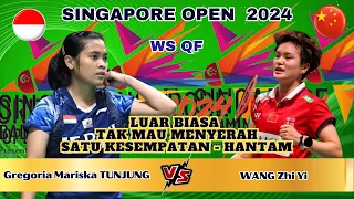 Super Match - Gregoria Mariska TUNJUNG (INA) vs WANG Zhi Yi (CHN) | QF Singapore Open2024
