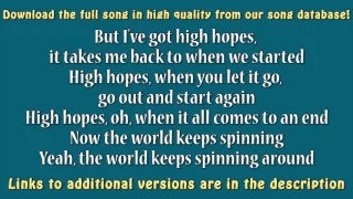 Kodaline - High Hopes (Karaoke) [higher key]