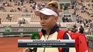 Amanda Anisimova: 2022 Roland Garros Third Round Win