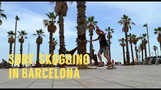 Surf Skogging in Barcelona - Surfskog infinity loops and basics of riding a surfskate skogging style