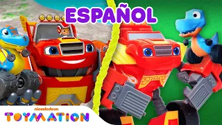 ¡Robot Blaze de juguete rescata dinosaurios bebés! | Blaze y los Monster Machines | Toymation