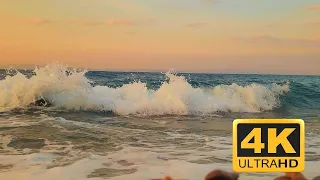 4K Sea Waves Melody 🌊 NO MUSIC - Relaxing Nature Video for Sleep, Work, Study, ASMR