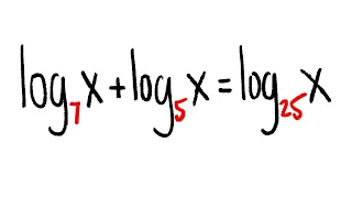 solving a logarithmic equation with different bases