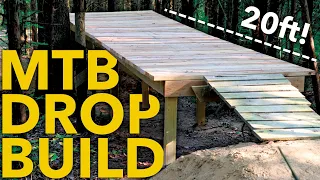 Building a HUGE DROP on my Backyard Trails!