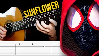 SUNFLOWER (Post Malone, Swae Lee) Guitar Tabs Tutorial | Spider Man Into The Spider-Verse