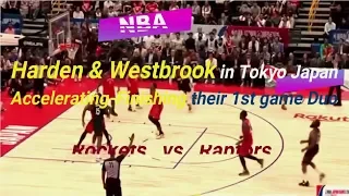 Harden Westbrook duo in Japan  Rockets  vs  Raptors