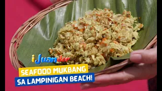 Seafood mukbang sa Lampinigan Beach! | I Juander