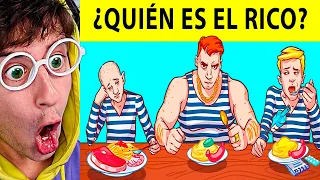 ACERTIJOS que SÓLO EL 1% RESUELVE!! ¿Puedes solucionarlos todos? (MUY DIFÍCIL) - tekendo reacciona