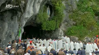 Messe du pélerinage militaire international en italien de 10h à Lourdes du 25 mai 2024