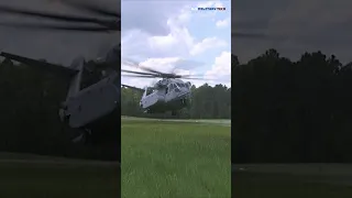 U.S. Marine Corps  flies in New CH-53K King Stallion (The Marines' Expensive Helicopter) #shorts