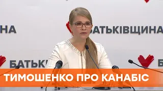 Тимошенко розкритикувала питання про легалізацію канабісу від Зеленського